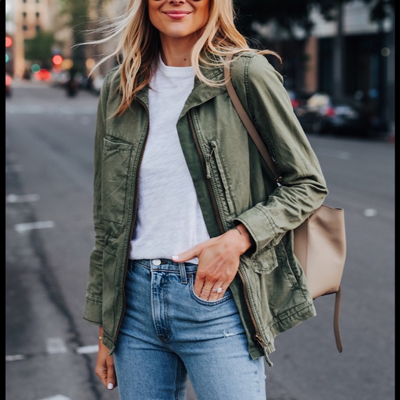GAP Jackets & Coats Gap Green Utility Jacket Poshmark